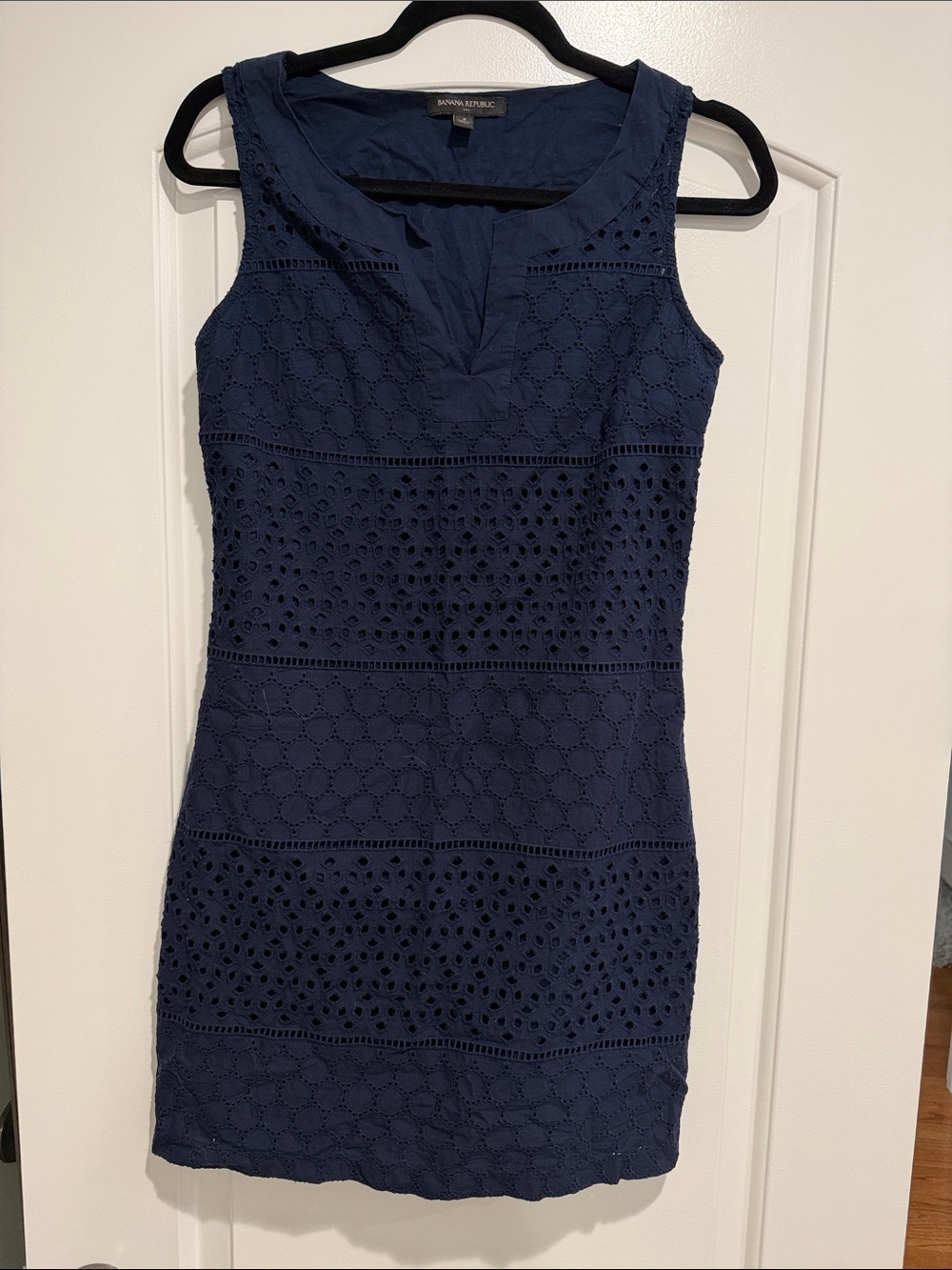 Banana Republic Navy Eyelet Mini Dress Size 4
